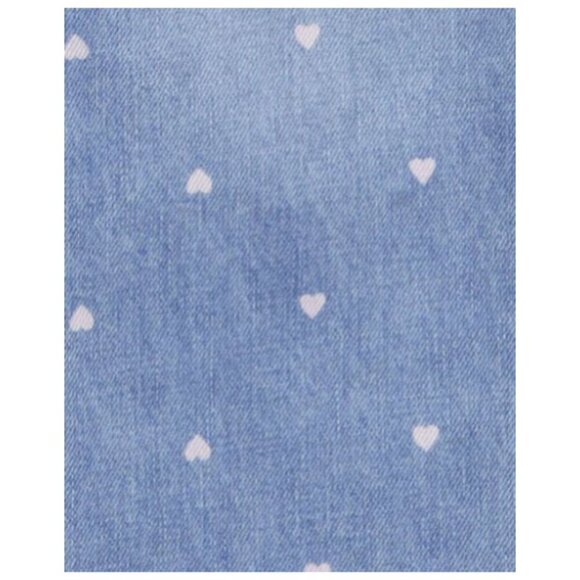 OshKosh Toddler Heart Print Denim Overalls - Picture 3 of 5